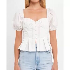 CORSET TOP WITH PLEATS Endless Rose